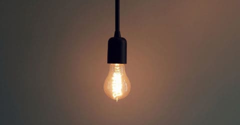 Lightbulb on a Dark Background