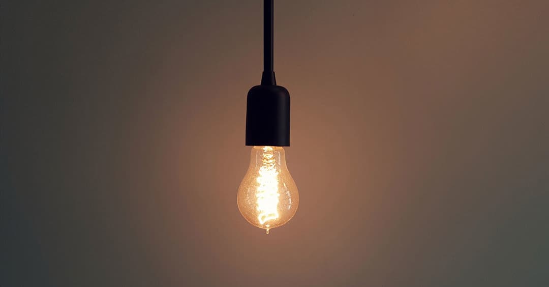 Lightbulb on a Dark Background