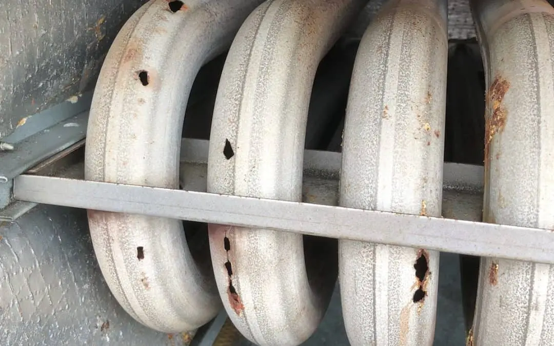 Cracks in a heat exchanger
