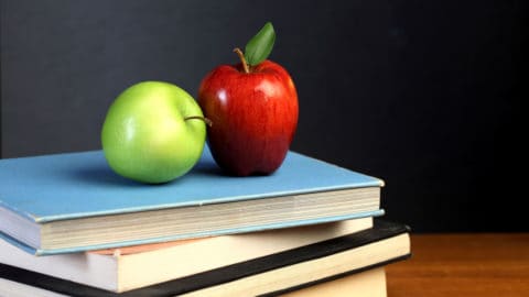 Apple on School Books