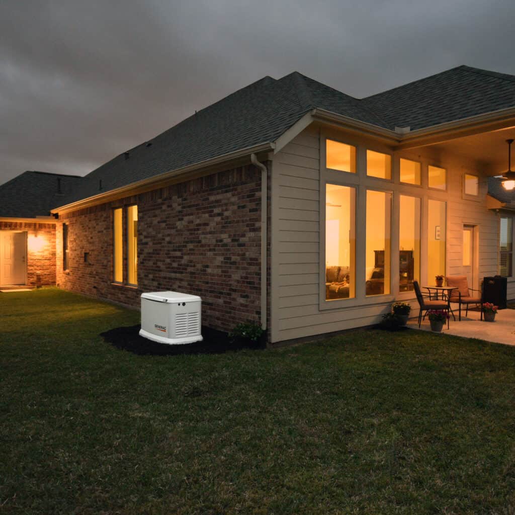 Generac Generator Powering a House