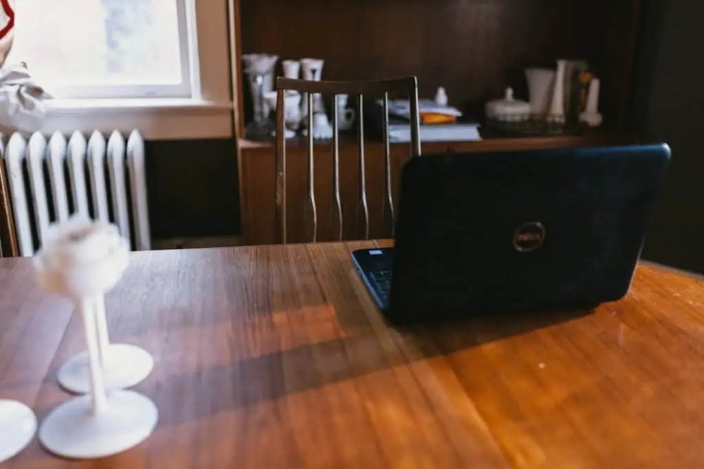 Work from Home - Laptop on Table