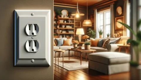 Electrical outlet in living room