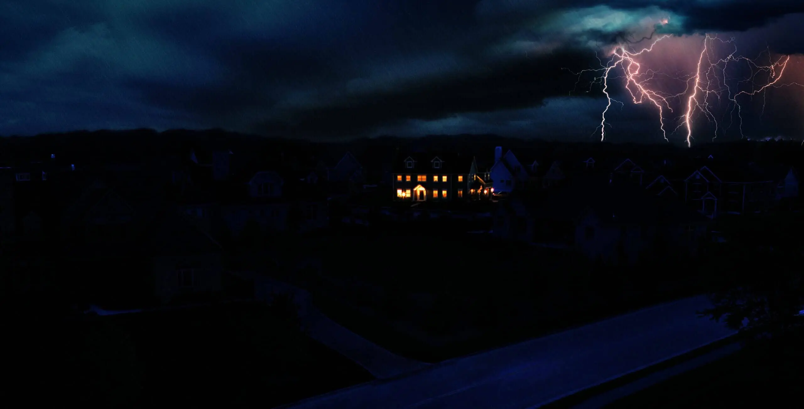 Home during storm that still has power because of whole home generator.